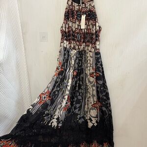 Anthropologie Elegant Multicolor Maxi Dress